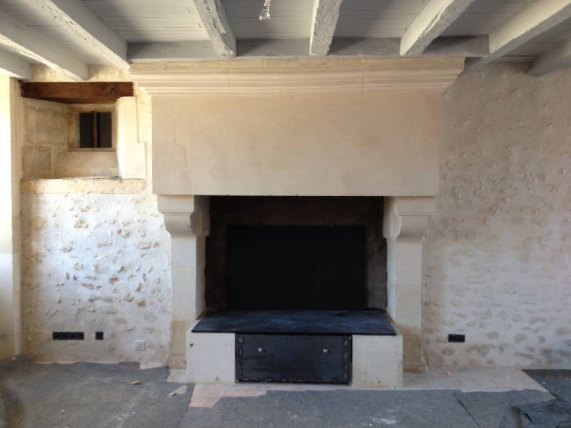 restauration de cheminée ancienne en pierre à Langon